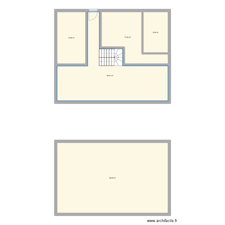 Nouveau plan. Plan de 5 pièces et 154 m2