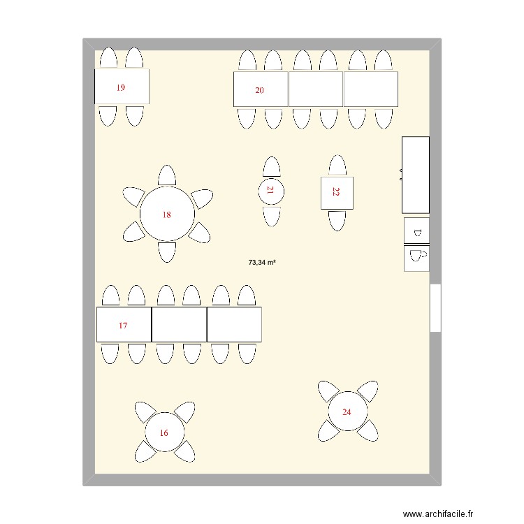 Plan de Casa Moho. Plan de 1 pièce et 73 m2