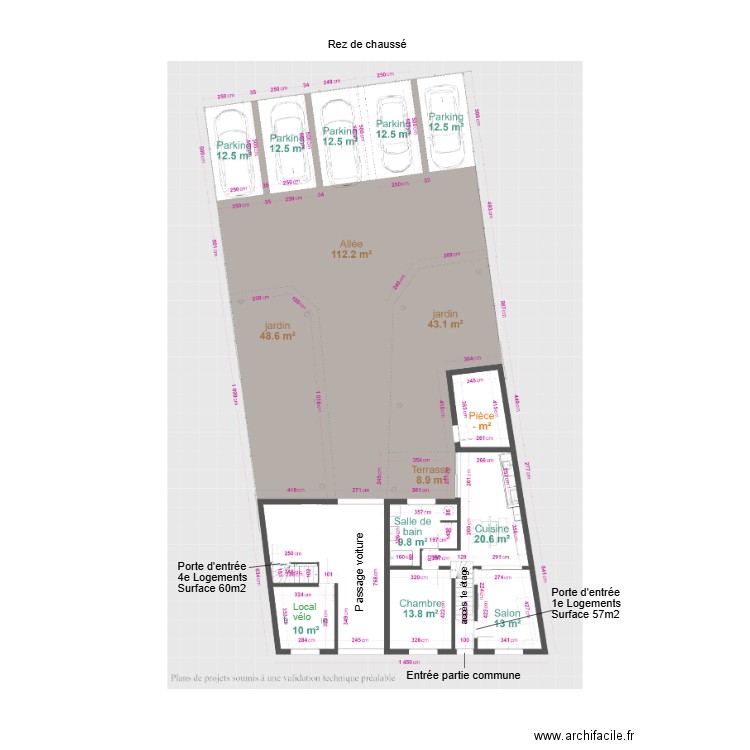 Plan 2D RdC. Plan de 0 pièce et 0 m2