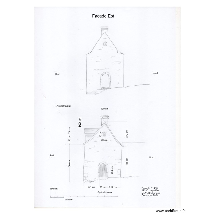 Façade Est D1446. Plan de 0 pièce et 0 m2