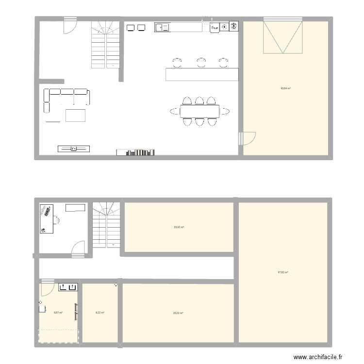 Maison de rêve . Plan de 6 pièces et 155 m2