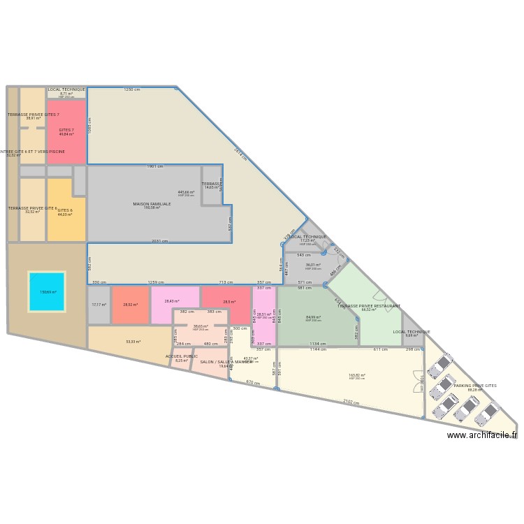 appart 2910A. Plan de 30 pièces et 1787 m2