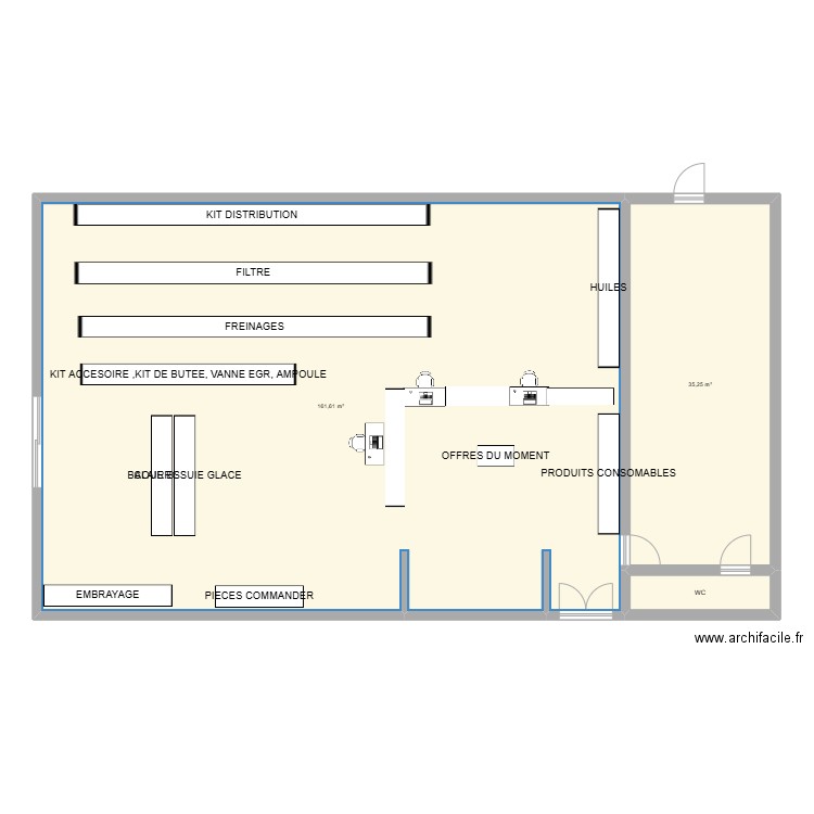 Mathéo Carvalho. Plan de 3 pièces et 200 m2