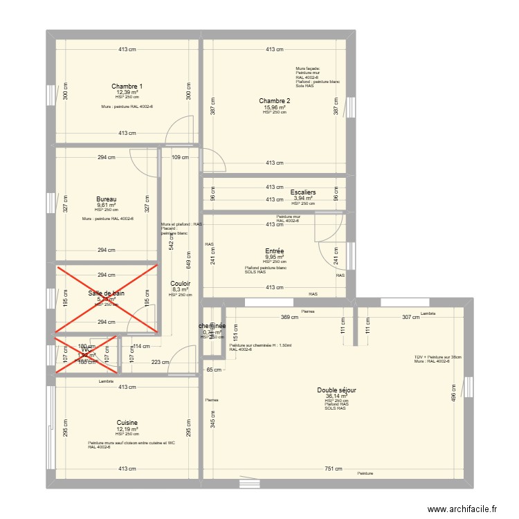 plan weber. Plan de 11 pièces et 117 m2