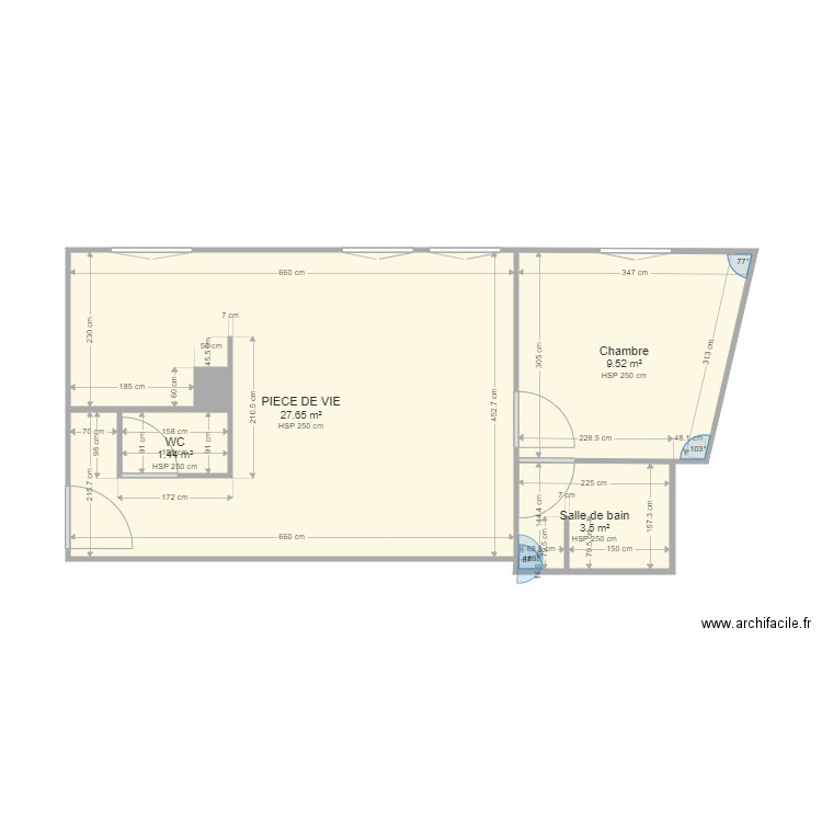 FONCIA 10 LEMOINE ET3. Plan de 5 pièces et 42 m2