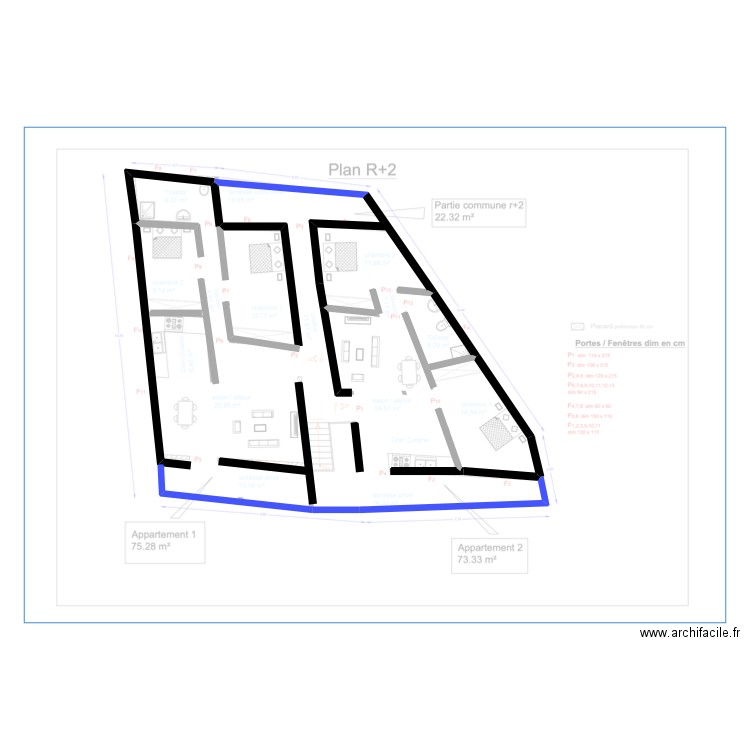 Plan R2 2. Plan de 0 pièce et 0 m2