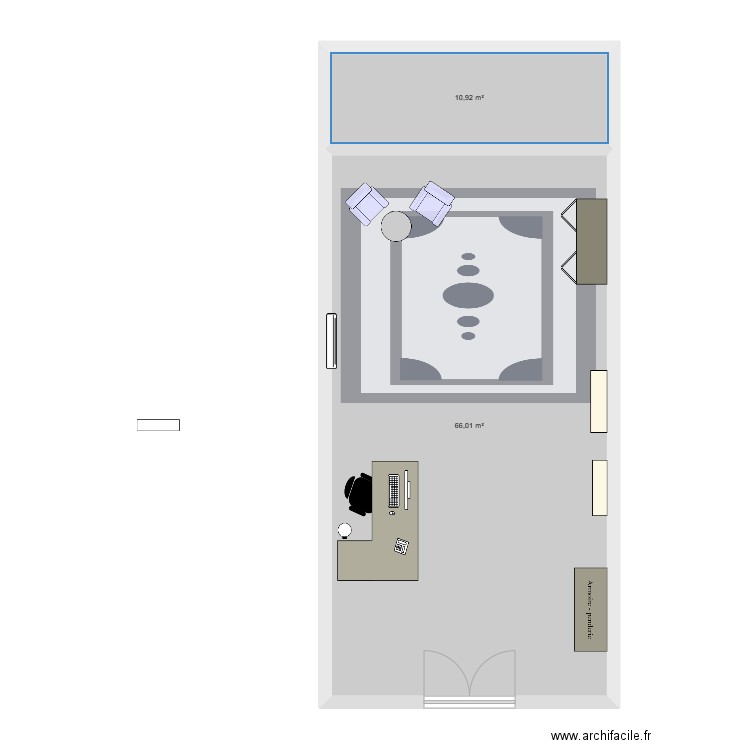 plan troc. Plan de 2 pièces et 77 m2