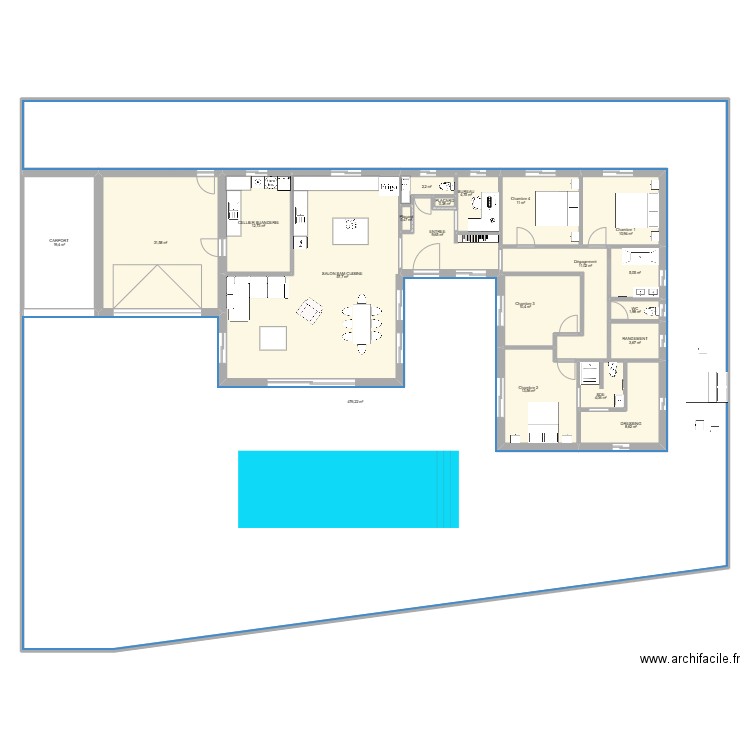 st paul 2. Plan de 20 pièces et 695 m2