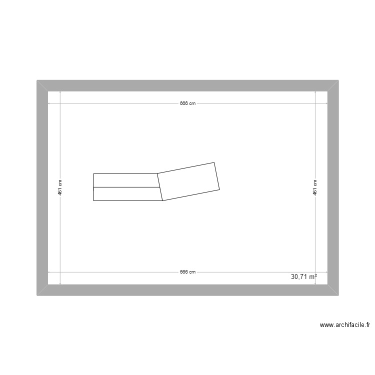 banc final 2. Plan de 1 pièce et 31 m2