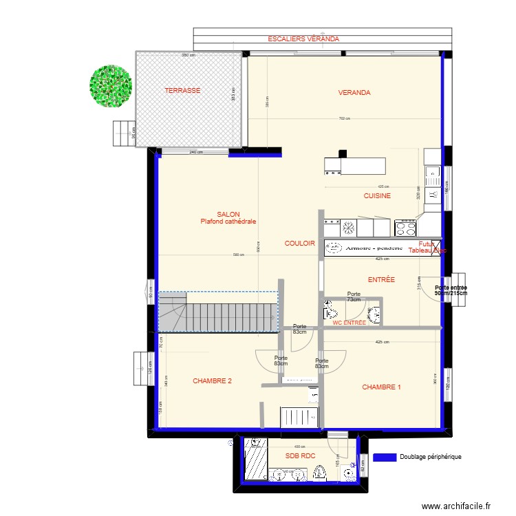 Plan PDC Plomberie 2. Plan de 21 pièces et 284 m2