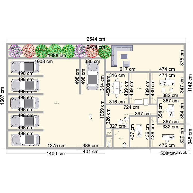 A.Emery - AL. Plan de 12 pièces et 339 m2