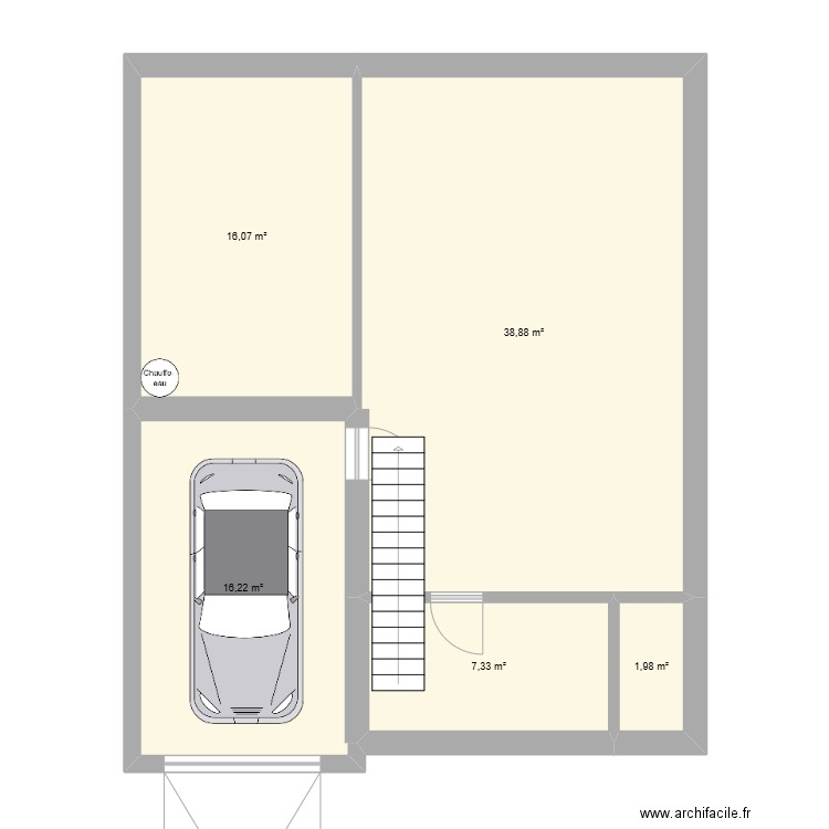 Maison étage 1 2025. Plan de 5 pièces et 80 m2