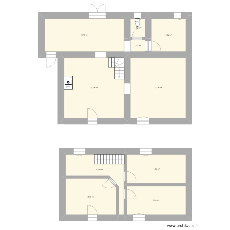 FYN. Plan de 10 pièces et 124 m2