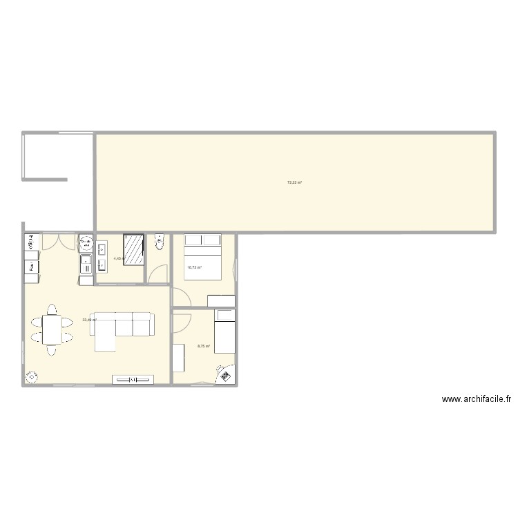 SEBASTIEN 1. Plan de 5 pièces et 130 m2