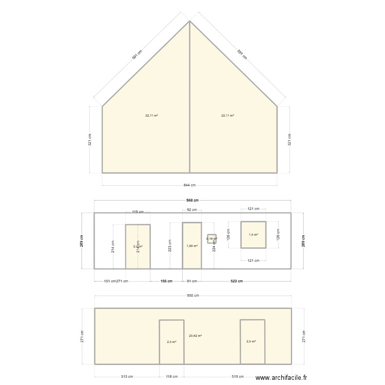 PLAN BIGOT. Plan de 9 pièces et 78 m2