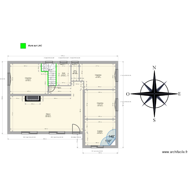 ML24017274 . Plan de 10 pièces et 97 m2