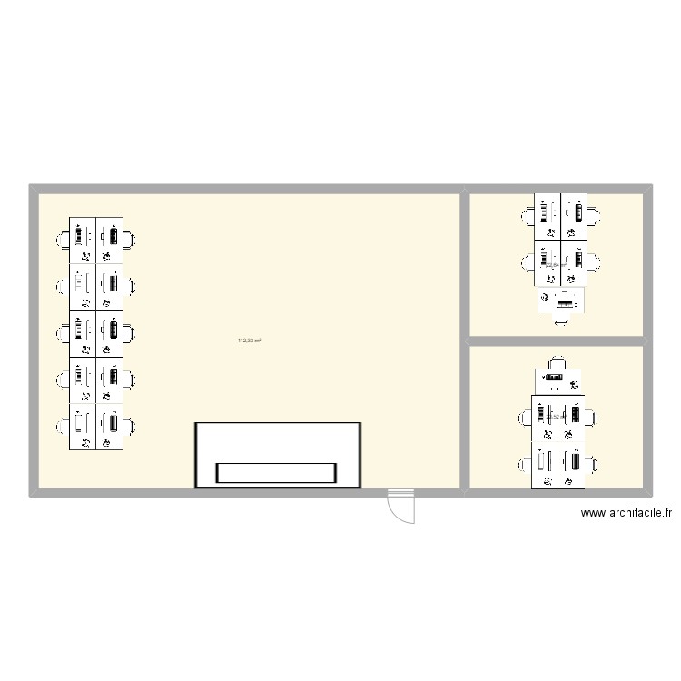 AFK ROOM. Plan de 3 pièces et 157 m2