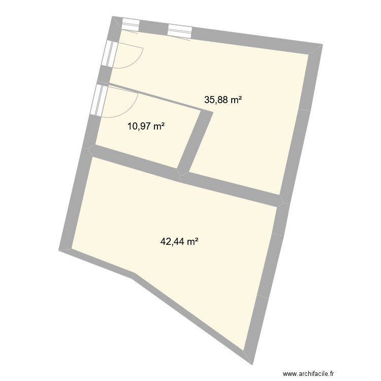 Mey projet 1024. Plan de 3 pièces et 89 m2