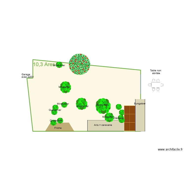  Verger actuel 02. Plan de 1 pièce et 16 m2