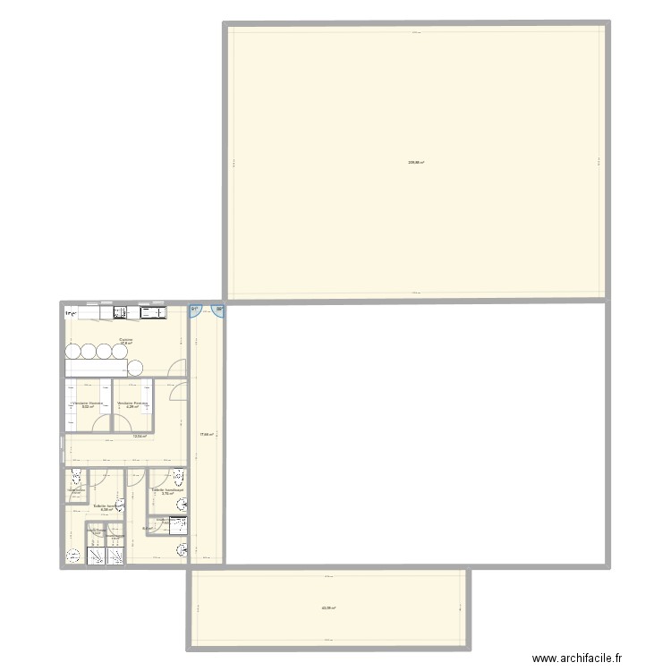 SAS BERNARD 1. Plan de 14 pièces et 332 m2