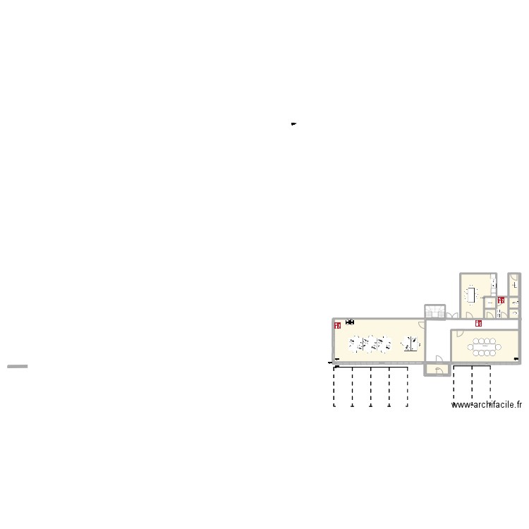 Evacuatie plan Evacuation MGL Haren Office. Plan de 7 pièces et 134 m2