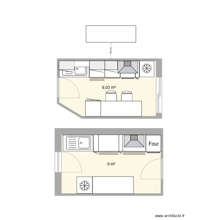 ANGLET 1. Plan de 2 pièces et 17 m2