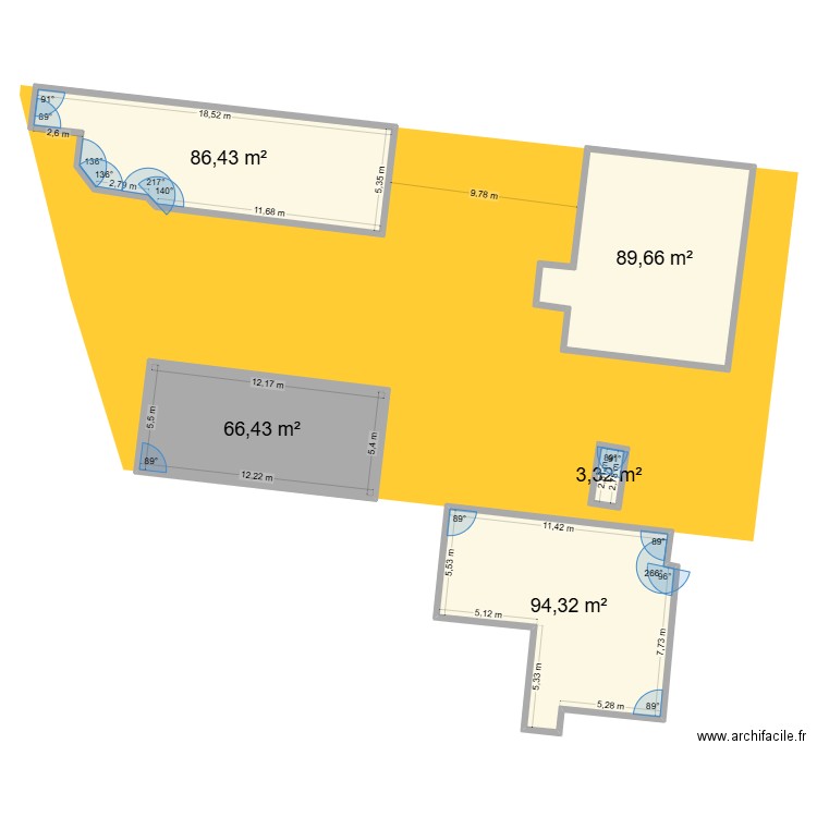 essai2. Plan de 5 pièces et 340 m2