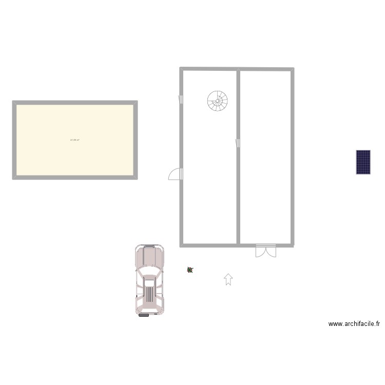 Essai O. Plan de 1 pièce et 41 m2