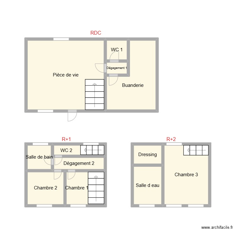 2412 CARIOU - GRANDE MAISON. Plan de 12 pièces et 25 m2