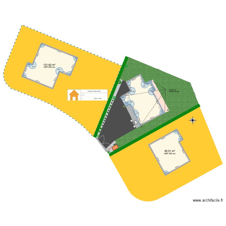 Avant Construction. Plan de 3 pièces et 314 m2