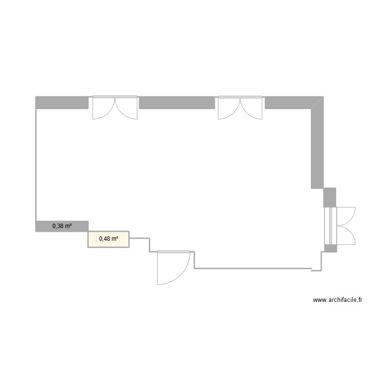 SAINT SORLIN. Plan de 2 pièces et 1 m2