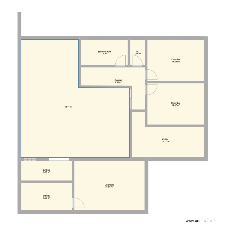 Elodie 2025. Plan de 10 pièces et 165 m2