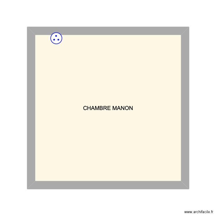 CHAMBRE MANON. Plan de 1 pièce et 23 m2