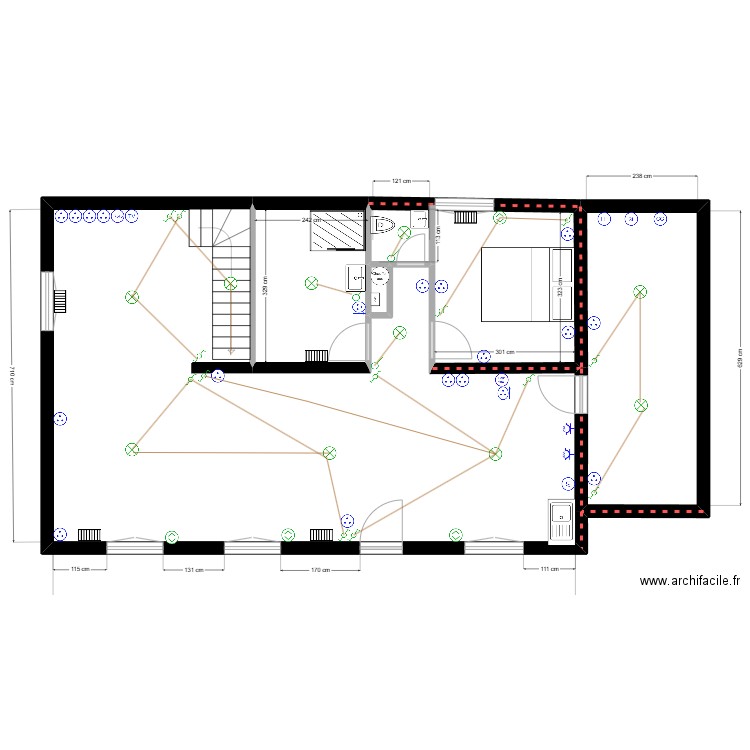 le labourier vincent. Plan de 15 pièces et 172 m2