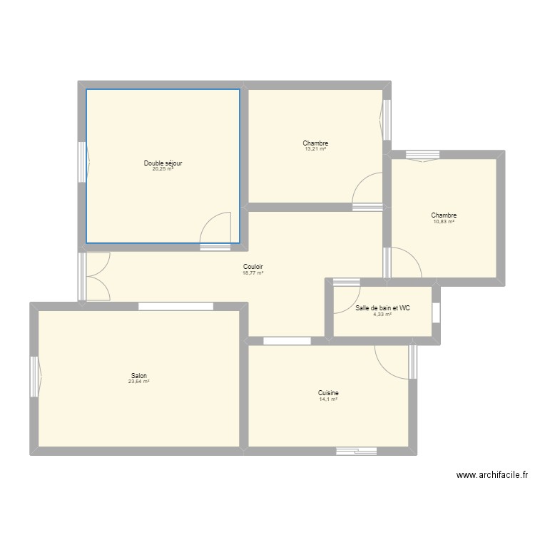 Villa SABER. Plan de 7 pièces et 105 m2