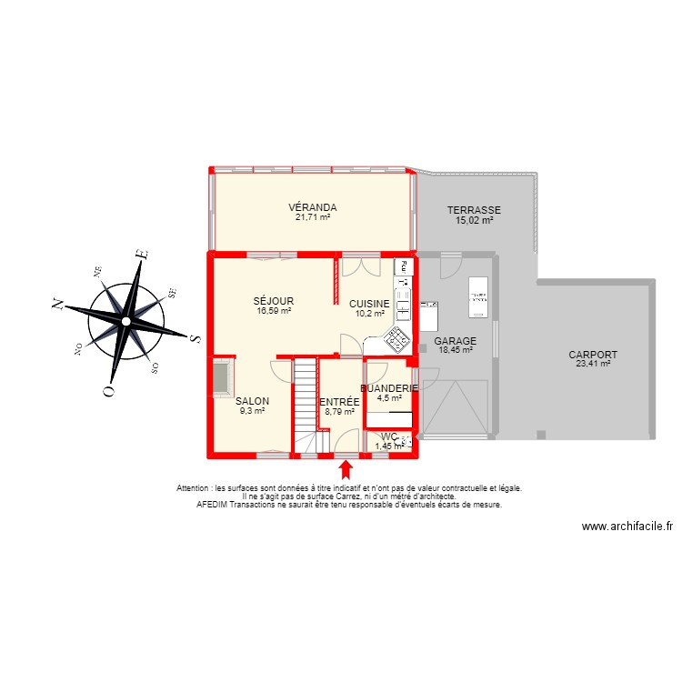 BI18772 -. Plan de 32 pièces et 263 m2