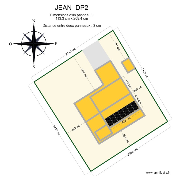 JEAN  DP2 . Plan de 6 pièces et 134 m2