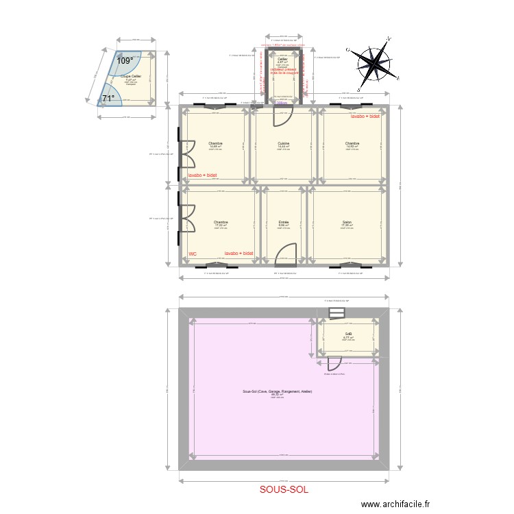 JANVIER. Plan de 10 pièces et 177 m2