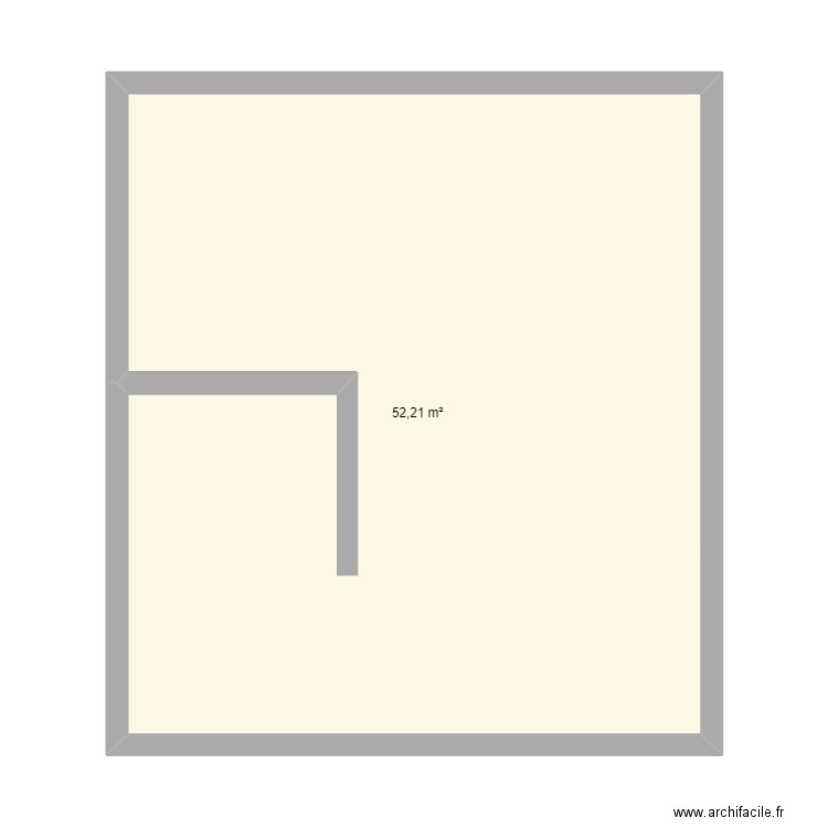 Jardin. Plan de 1 pièce et 52 m2