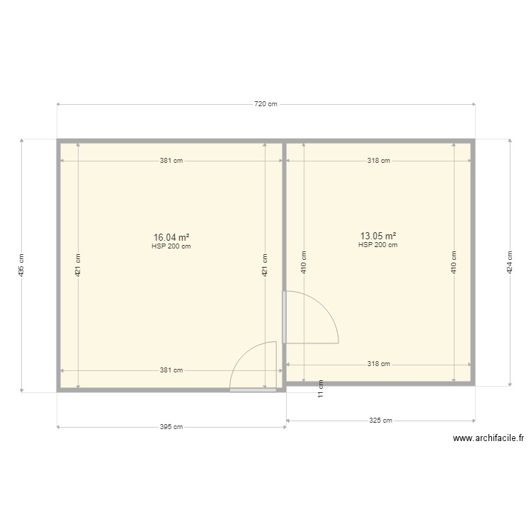 SALLE HOME CINEMAE CHARLES.F. Plan de 2 pièces et 29 m2