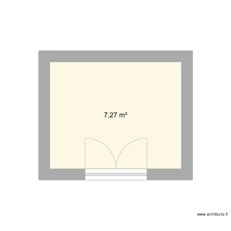 pppp1. Plan de 1 pièce et 7 m2