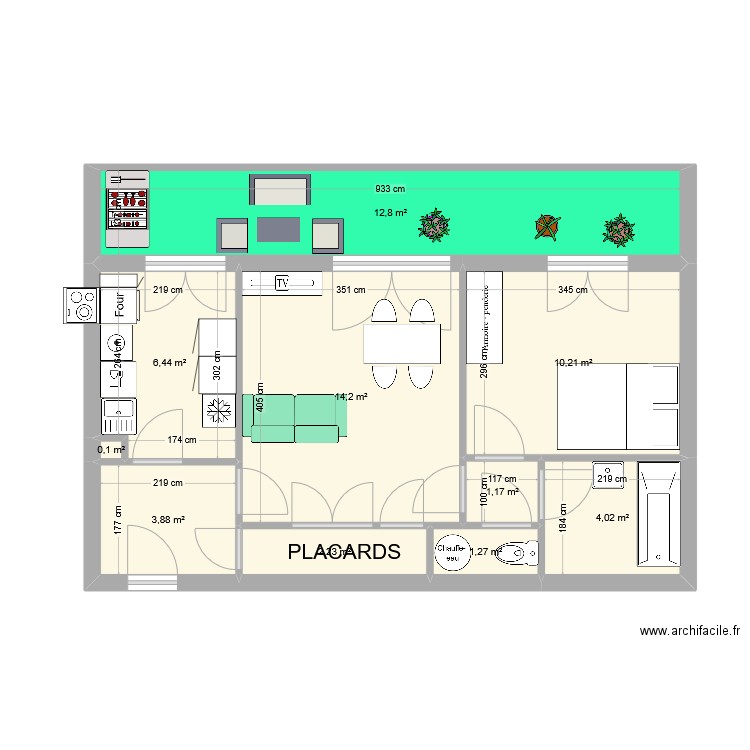 LABRY V1. Plan de 10 pièces et 56 m2