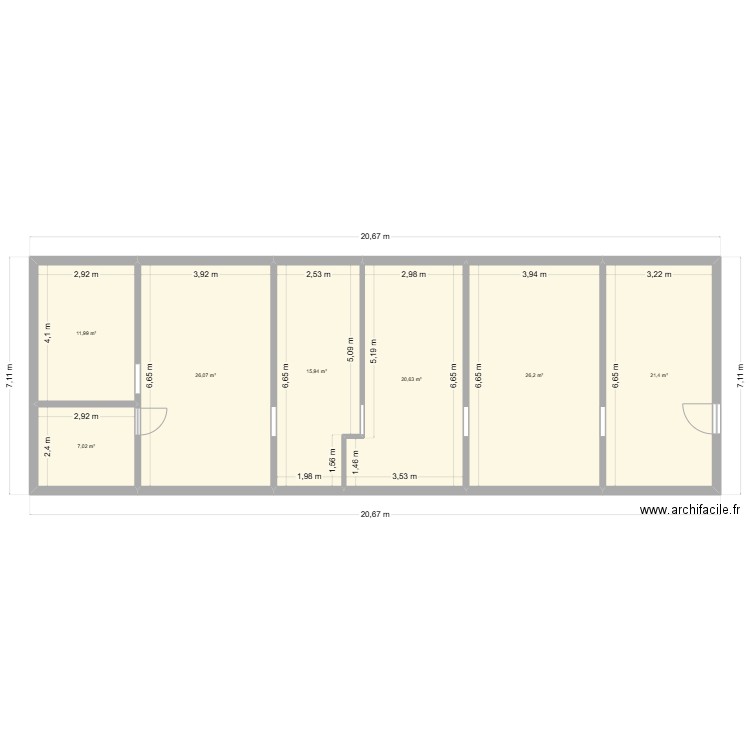 Combles Salle M. Duchant.. Plan de 7 pièces et 129 m2