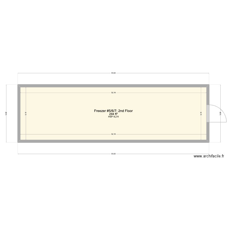 DES Freezer #8. Plan de 1 pièce et 27 m2