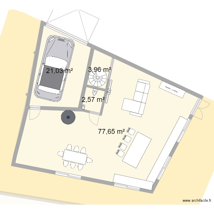 Emontagnée. Plan de 14 pièces et 242 m2