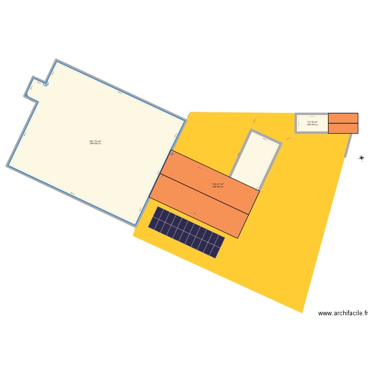 jardindim. Plan de 3 pièces et 508 m2