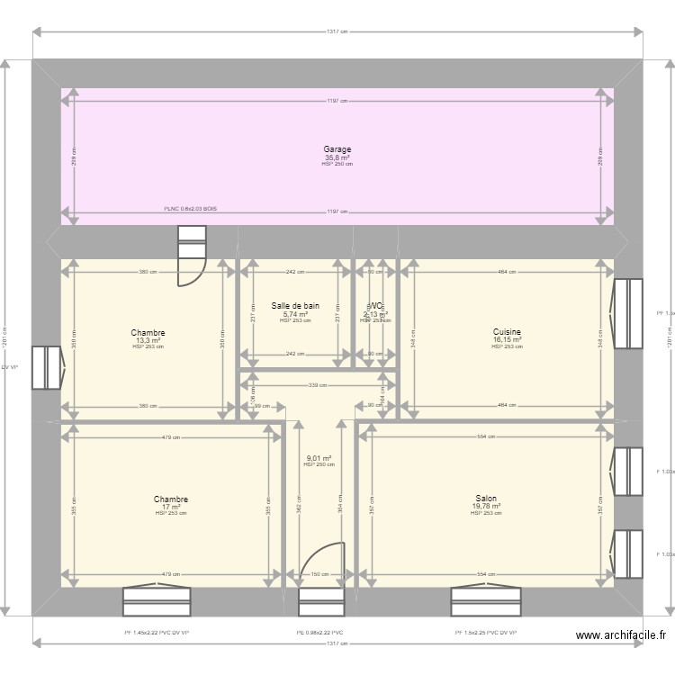 ML24010477 SANCHEZ . Plan de 8 pièces et 119 m2