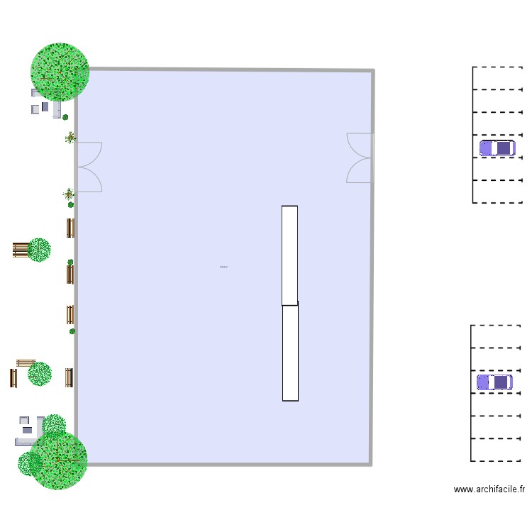 1pas fini . Plan de 1 pièce et 1185 m2