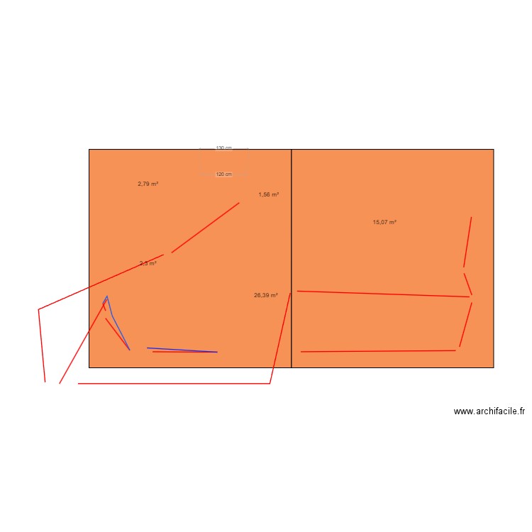 chloe. Plan de 5 pièces et 48 m2