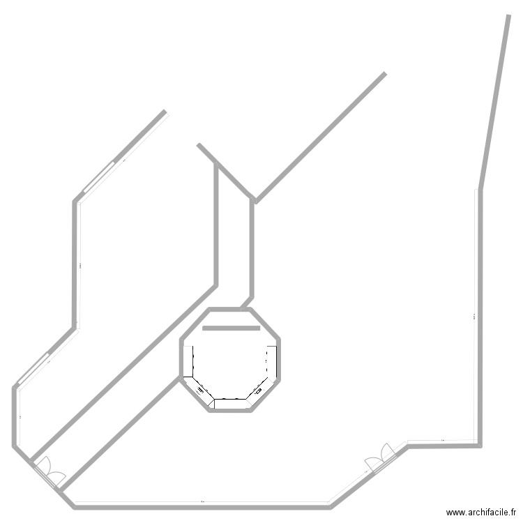 Bicyclic Charleroi V2. Plan de 1 pièce et 96 m2